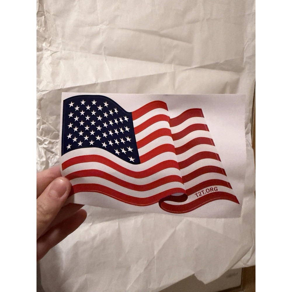 Vintage American Flag Sticker Large